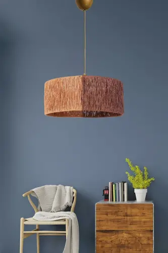 Froid Handmade Tekli Sarkıt Avize Kiremit-Natural-Kiremit 