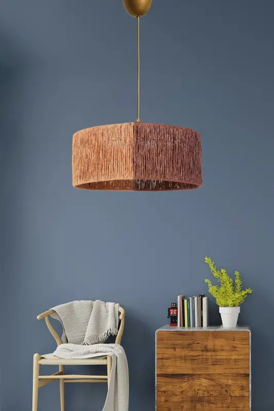 Froid Handmade Tekli Sarkıt Avize Kiremit-Natural-Kiremit - HMYDESIGN