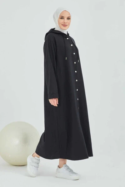 Front buttoned modest coat - BURCU TESETTÜR