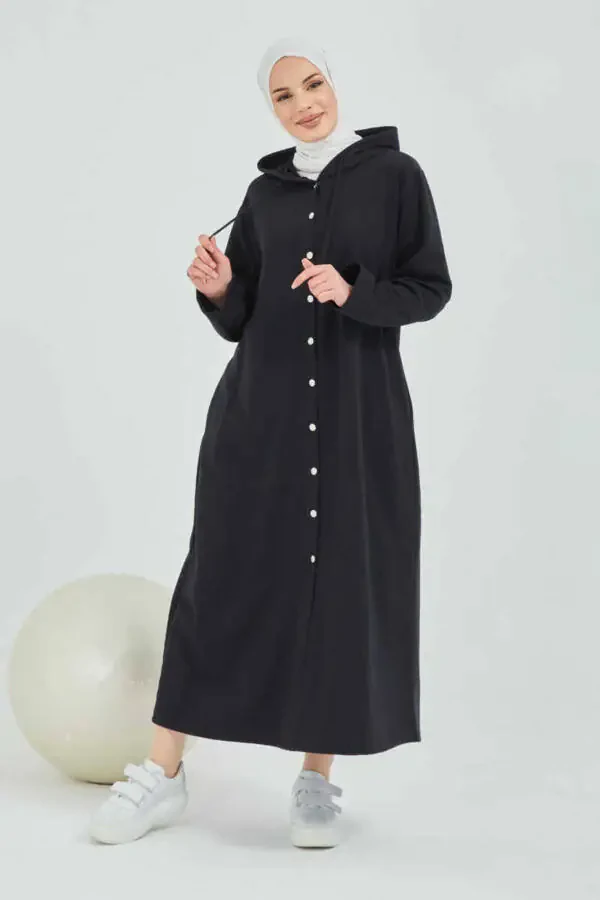 Front buttoned modest coat - 2