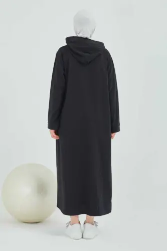 Front buttoned modest coat - 9