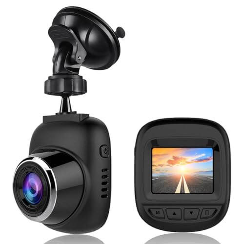 Front Dash Cam for Cars 1080P Full HD Dash Camera, Night Vision Driving Recorder with Wide Angle, G-Sensor, Loop Recording, WDR, 1.5 inch Mini Dashcam - 1