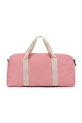 Front Pocket Long Strap Women's and Men's Travel Fitness Sports Bag-Candy Pink - MACHARELBASIC (1)