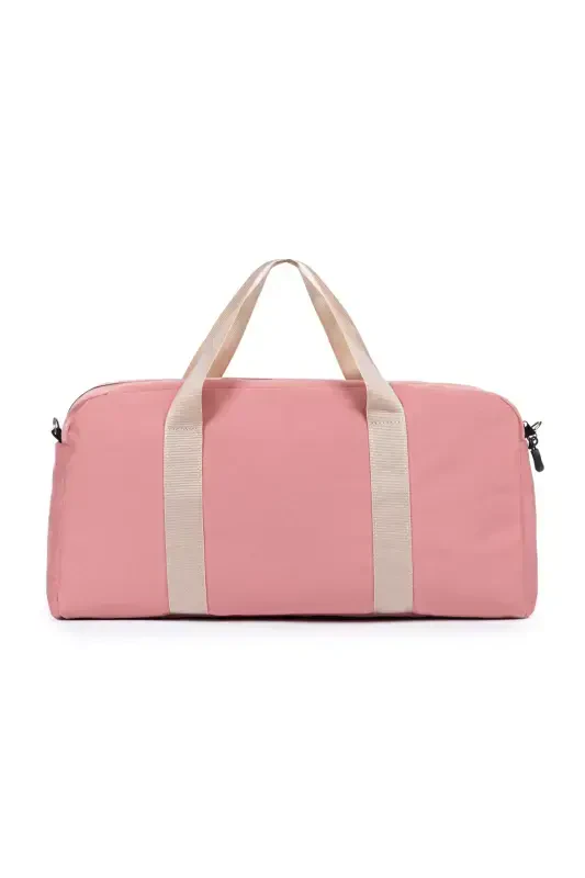 Front Pocket Long Strap Women's and Men's Travel Fitness Sports Bag-Candy Pink - 2