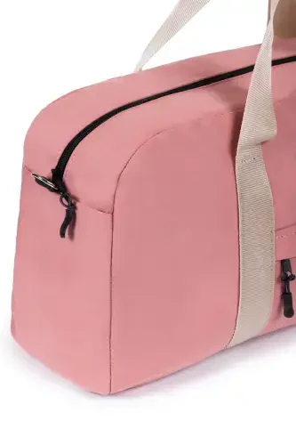 Front Pocket Long Strap Women's and Men's Travel Fitness Sports Bag-Candy Pink - 4