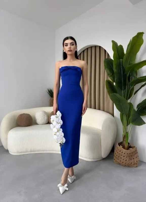 FRONT RIBBONED KAELM DRESS - 4