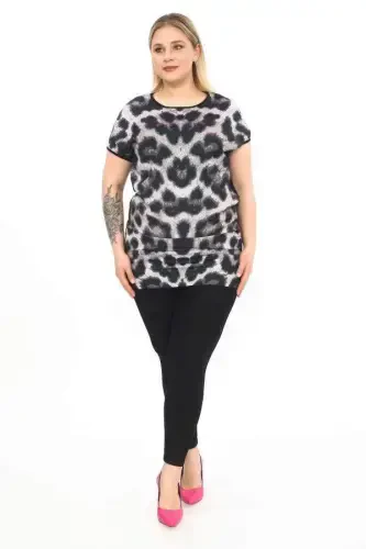 Front Satin Back Viscose Long Blouse Tunic - BÜYÜKBEDENIZ (1)