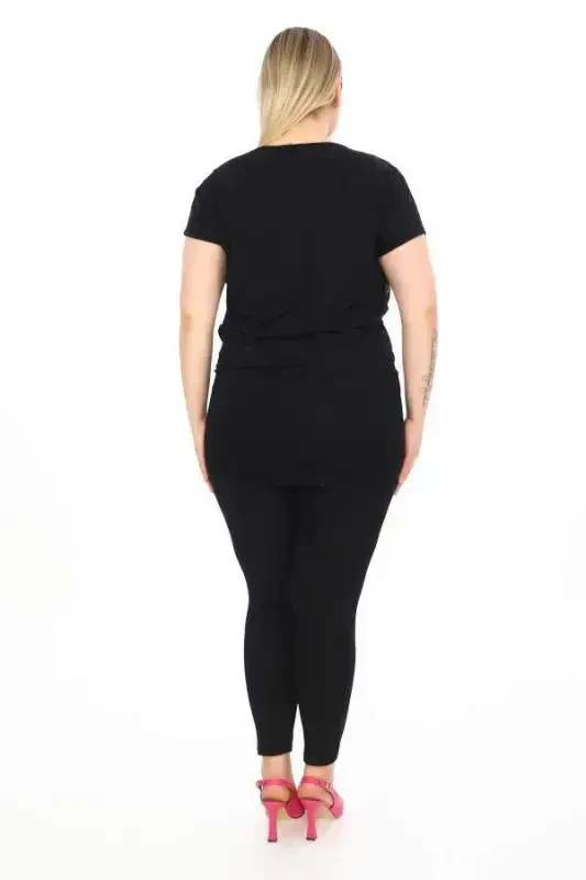 Front Satin Back Viscose Long Blouse Tunic - 4