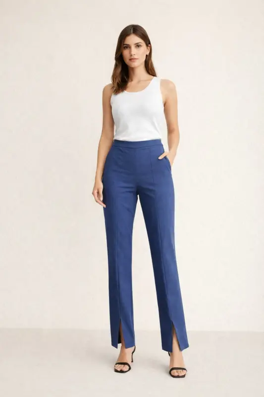 Front Slit Leggings Pants - 1