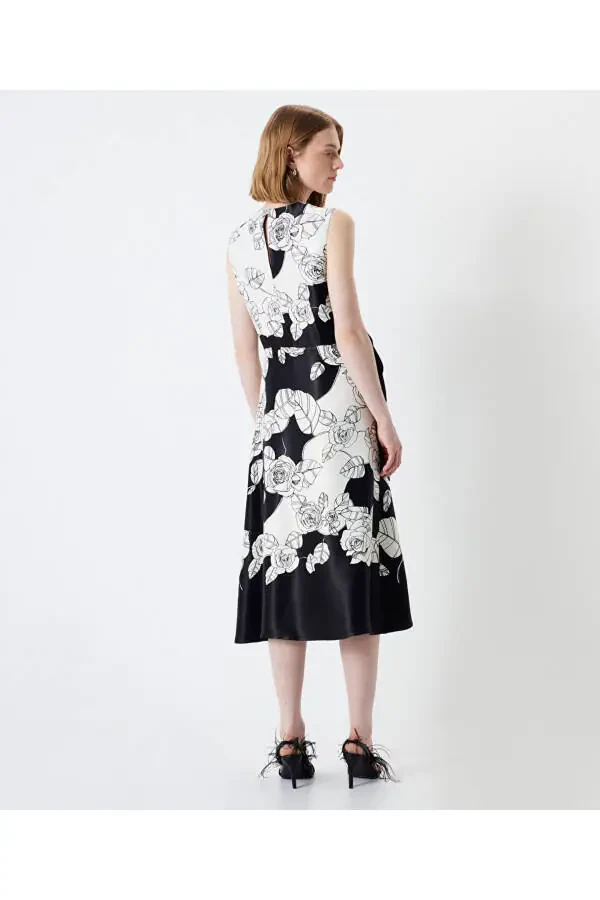 Front Tie Printed Dress - 6