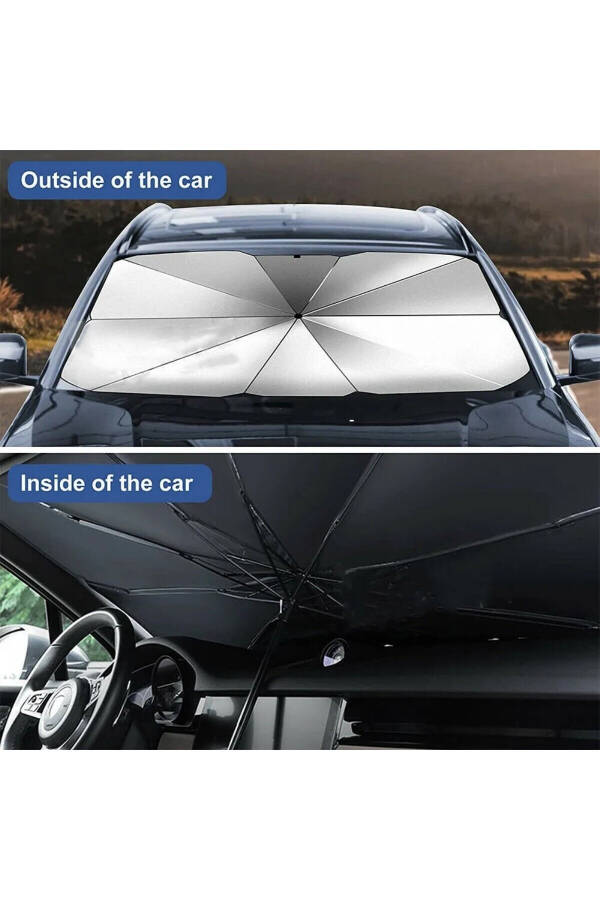 Front Windshield Sunshade Foldable Umbrella 140x79 Cm Br4953605 - 2