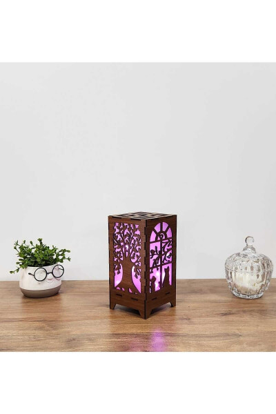 Frosted Plexiglass Laser Cut Fairy LED Lamp Shade Soft Mini Table Night Light Battery-Powered - 1