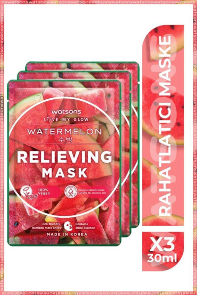 Fruity Watermelon Relieving Mask Set, 3 pcs. - 1