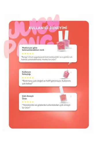 Фруктовый аромат, увлажняющие, естественный вид жидкие румяна A'pieu Juicy-pang Water Blusher (CR02)-CR02 - 7