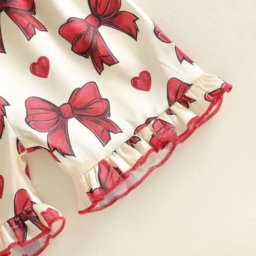 Fsadfeas Bolalar uchun Toddler qizlar uchun pijama Qisqa yengli lapelli tugmali ustki kiyim + shortilar ipak ipli uxlash kiyimi Yozgi dam olish kiyimi - 6