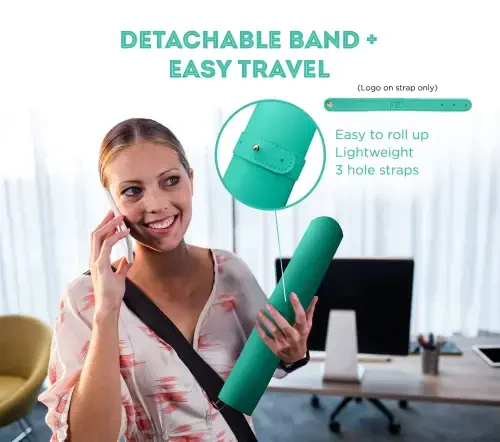 FTC PU Leather Desk Pad and Blotter, Non-Slip Flannelette Base, Stitched, Mouse and Writing Mat - 31.5” x 15.75” Turquoise - 7