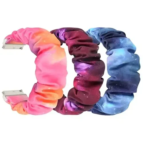 FTYQUEE Scrunchies 16mm 18mm 19mm 20mm 22mm Quick Release Replacement Wristband bilan mos keladi, erkaklar va ayollar uchun cho'ziluvchan tasmali mato tasmalari - 1