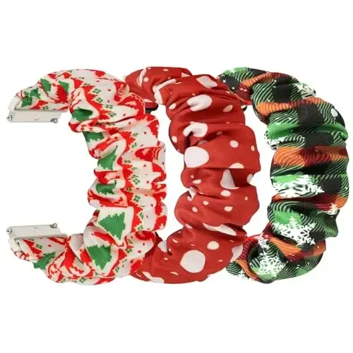 FTYQUEE Scrunchies Watch Bands 16mm, 18mm, 19mm, 20mm, 22mm tez chiqariladigan almashtirish bilaguzuk, erkaklar va ayollar uchun cho'ziluvchan tasmali mato tasmalari bilan mos keladi 