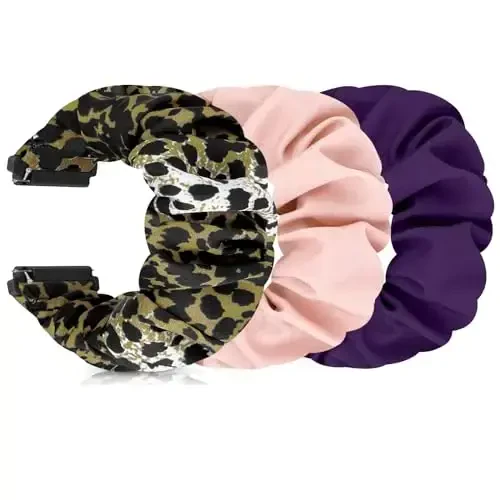 FTYQUEE Scrunchies Watch Bands 16mm, 18mm, 19mm, 20mm, 22mm tez chiqariladigan almashtirish bilaguzuk, erkaklar va ayollar uchun elastik tasmali mato tasmalar bilan mos keladi - 1