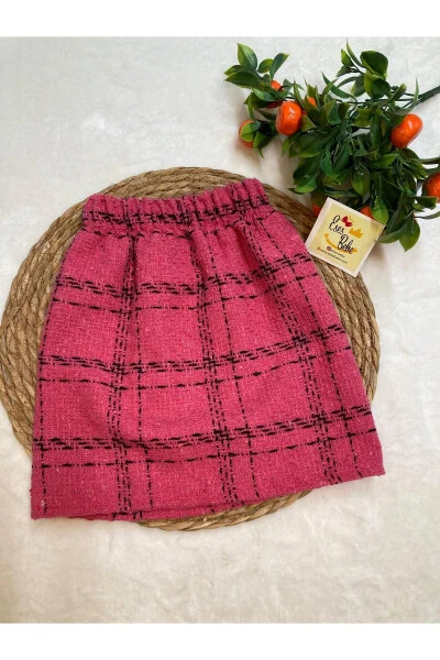 Fuchsia Tweed Fabric Princess Skirt for Girl Child / Baby - ESES BEBE