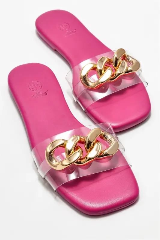 Fuchsia Women's Flat Slipper-Fuchsia - 3