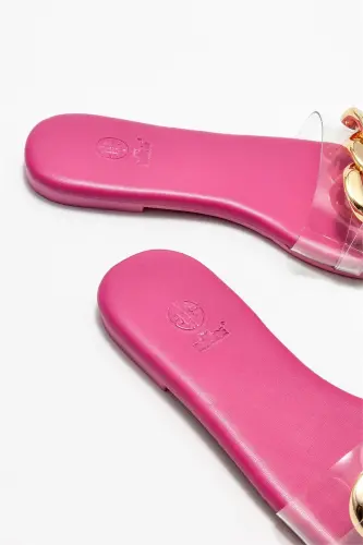 Fuchsia Women's Flat Slipper-Fuchsia - 4