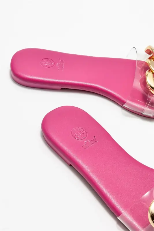 Fuchsia Women's Flat Slipper-Fuchsia - 4