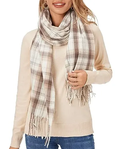 Fuinloth Ayollar uchun Katta Katakli Sharf Moda Uzun Ro'mol O'rash Qish uchun Issiq Yengil - 1