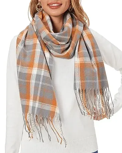 Fuinloth Ayollar uchun katta katakli sharf Moda uzun ro'mol O'rash Qish uchun issiq yengil - 1