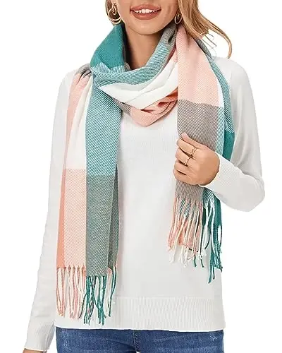 Fuinloth Ayollarining Katta Plaid Sharf Modasi Uzun Ro'mol O'rash Qish uchun Issiq Yengil - 1