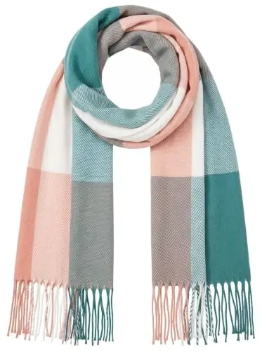 Fuinloth Женский Большой Плед Шарф Модный Длинный Платок Обёртывание для Зимы Теплый Легкий - 1