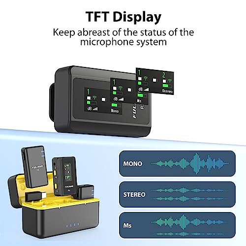 FULAIM X5M Simsiz Yaka Mikrofon Tizimi, DSLR Kameralar/iPhone/Android/Jonli Efir Uchun 18 soatlik Batareya Umri Zaryad Qobi bilan Yaka Mikrofon - 11