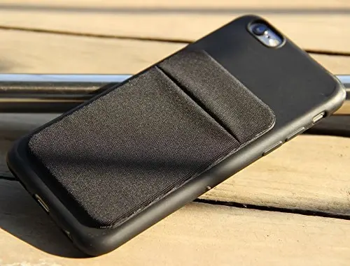 Fulgamo 3Pack держатель для карт для телефона, эластичный кошелек-наклейка для кредитных карт, чехол-кармашек для iPhone Samsung Galaxy - 2 черных + 1 фиолетовый - 7