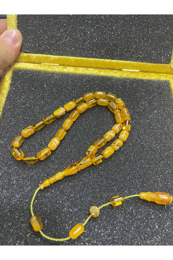 Full Amber Rosary with Perfect Alignment by Erkan Çubukçu Master, Comes in a Box - 1