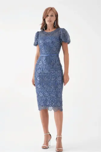 Full Beaded Pen Dress - INDIGO BLUE - BÜYÜKBEDENIZ (1)