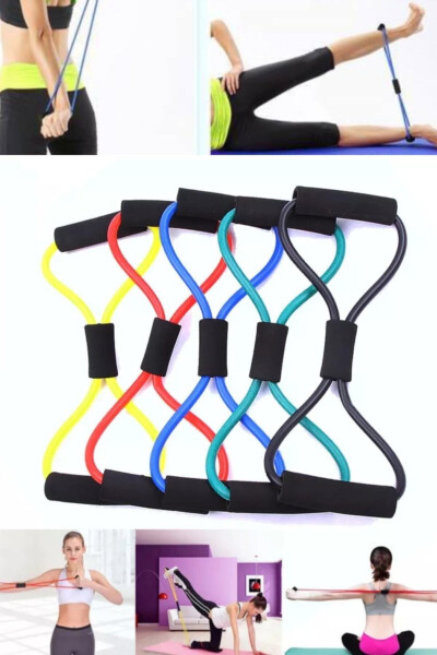 Full Body Resistance Band for Legs, Arms, Shoulders, Back, Home and Office Use, Pilates Exercise Pro - 13