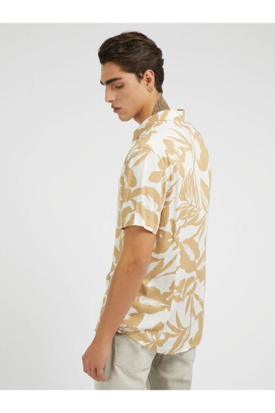 Full Printed Men's Shirt - Camel - 3