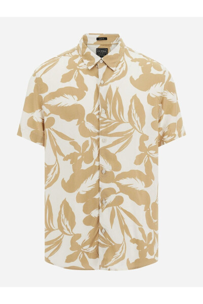 Full Printed Men's Shirt - Camel - 4