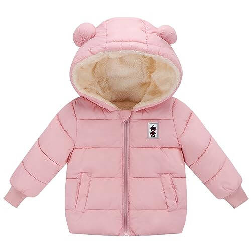 Fumdonnie Newborn Baby Girls Fleece Outerwear Jacket Toddler Winter Coat Infant Clothes - 1