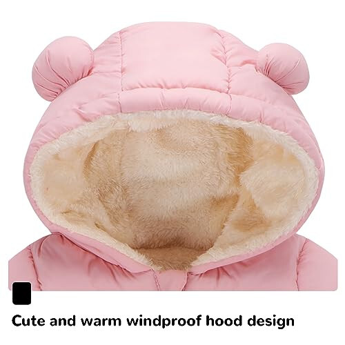 Fumdonnie Newborn Baby Girls Fleece Outerwear Jacket Toddler Winter Coat Infant Clothes - 2