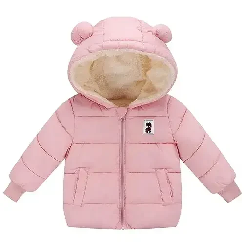 Fumdonnie Newborn Baby Girls Fleece Outerwear Jacket Toddler Winter Coat Infant Clothes 