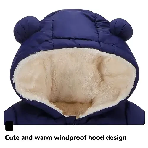 Fumdonnie Newborn Baby Girls Fleece Outerwear Jacket Toddler Winter Coat Infant Clothes - 2