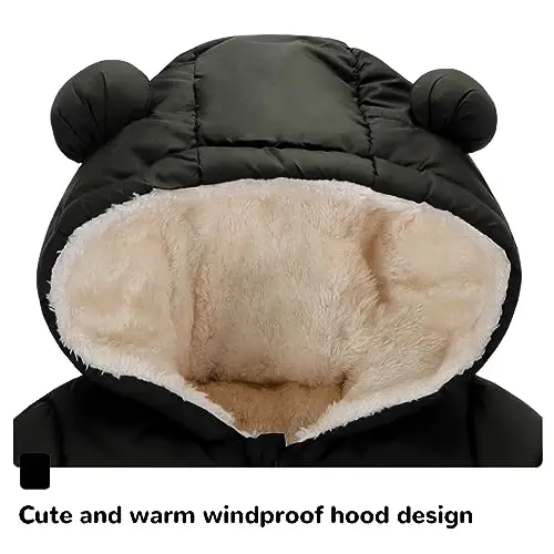 Fumdonnie Newborn Baby Girls Fleece Outerwear Jacket Toddler Winter Coat Infant Clothes - 2