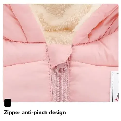 Fumdonnie yangi tug'ilgan chaqaloq qizlar jun ustki kiyimi kurtkasi Toddler qishki palto chaqaloq kiyimlari - 3