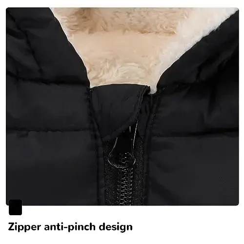 Fumdonnie yangi tug'ilgan chaqaloq qizlar junli ustki kiyim kurtkasi Toddler qishki palto chaqaloq kiyimlari - 3