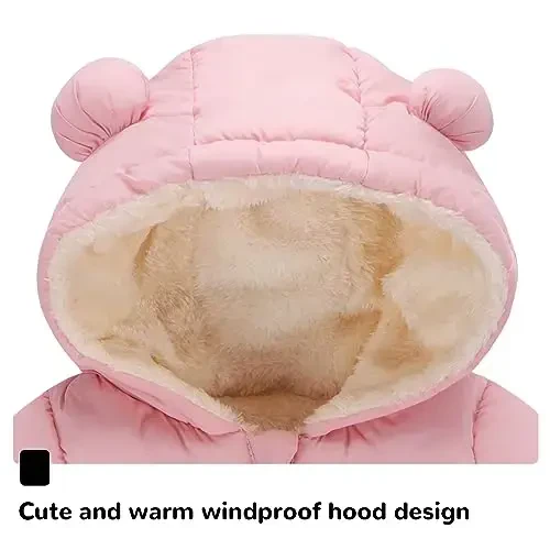 Fumdonnie Newborn Baby Girls Fleece Outerwear Jacket Toddler Winter Coat Infant Clothes - FUMDONNIE (1)