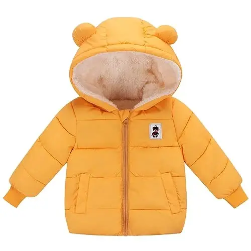Fumdonnie Newborn Baby Girls Fleece Outerwear Jacket Toddler Winter Coat Infant Clothes - 1