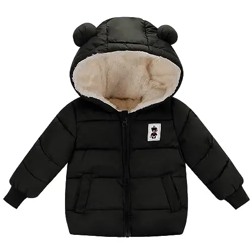 Fumdonnie Newborn Baby Girls Fleece Outerwear Jacket Toddler Winter Coat Infant Clothes 