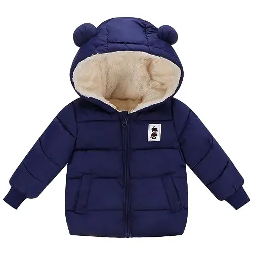 Fumdonnie Newborn Baby Girls Fleece Outerwear Jacket Toddler Winter Coat Infant Clothes 