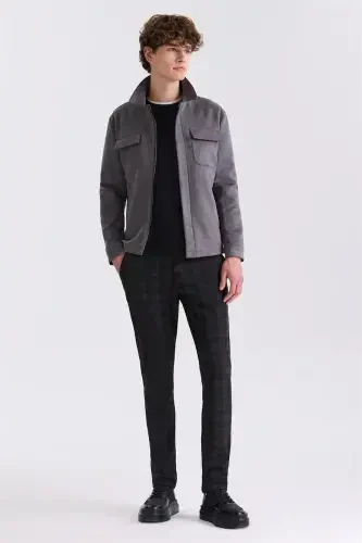 Füme Comfort Fit Bebe Yaka Mevsimlik Mont - Modazone (1)